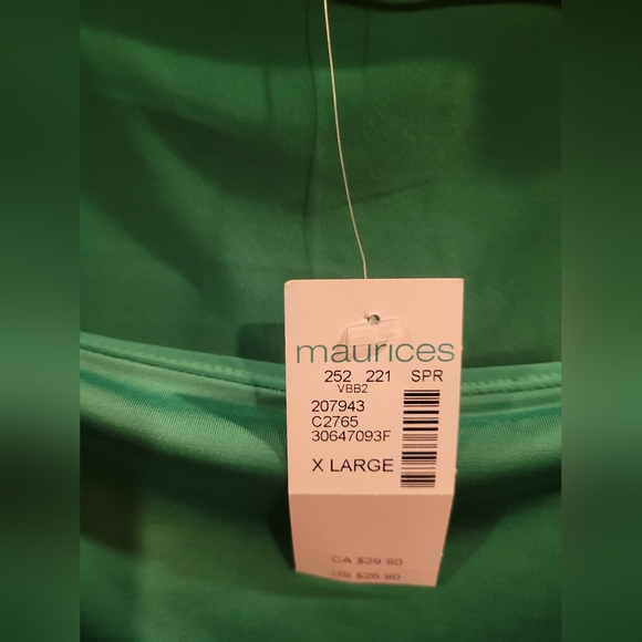 NWT Maurices Emerald Tank XL - Picture 3 of 8